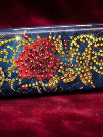 Estuche de gafas Rosa roja